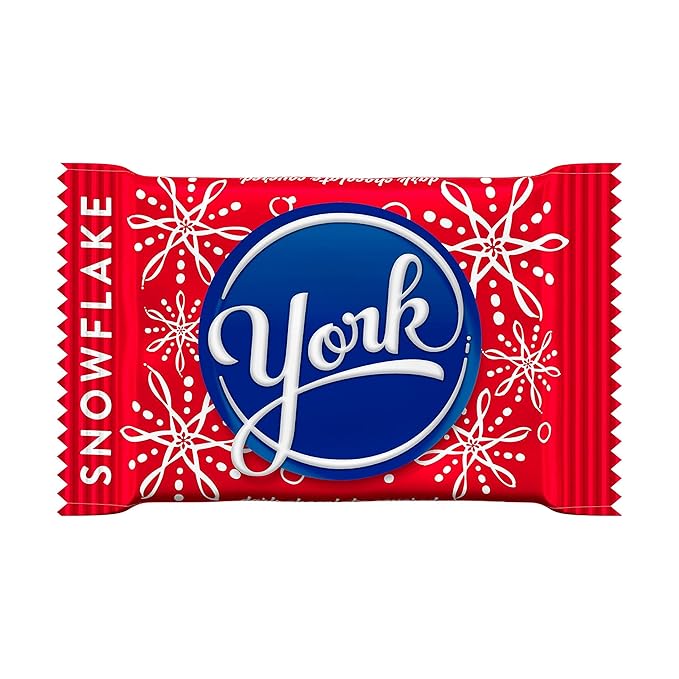 YORK Dark Chocolate Peppermint Patties Snowflakes, Christmas Candy Bag, 16 oz
