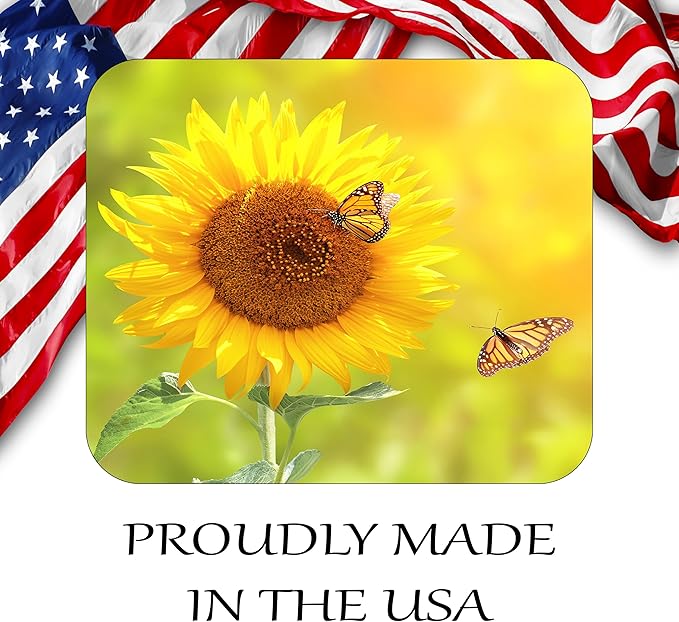 Floral Pattern Flower Mouse Pad Mat Mousepad for Desk Computer Laptop PC Gaming Home or Office Gift for Her Flowers (Sunflower MP99)