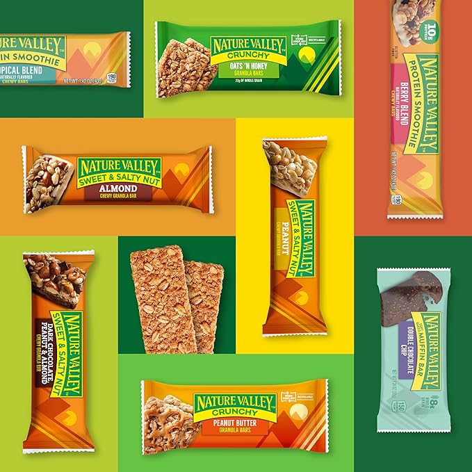 Nature Valley Protein Chewy Bars, Peanut Butter Dark Chocolate, 20 Count, 28.4 oz