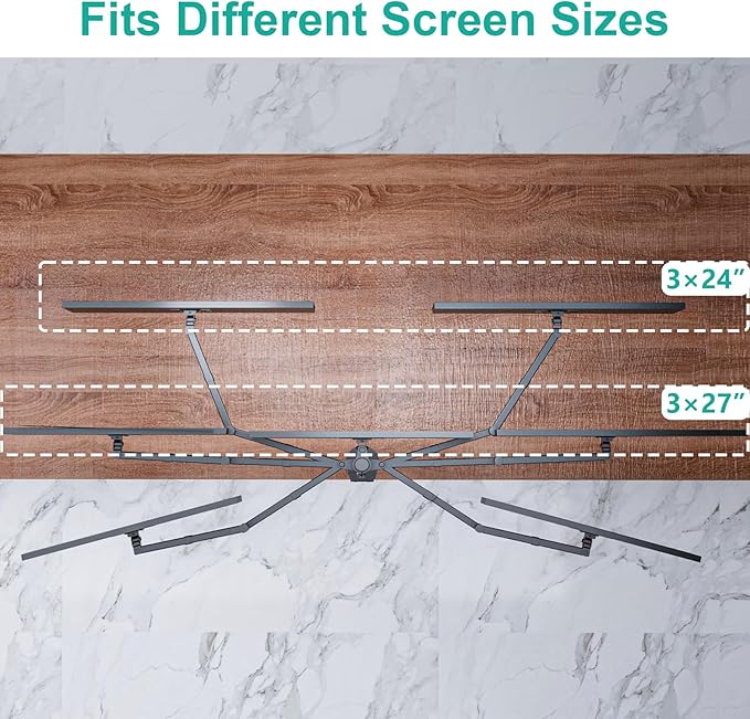 WALI Triple Monitor Mount, 3 Monitor Desk Mount for 13-27 inch Computer Screens, Holds up to 22 lbs, Triple Monitors Stand for Desk, with Tilt, Swivel, Rotation, VESA 75/100mm (M003S), Black