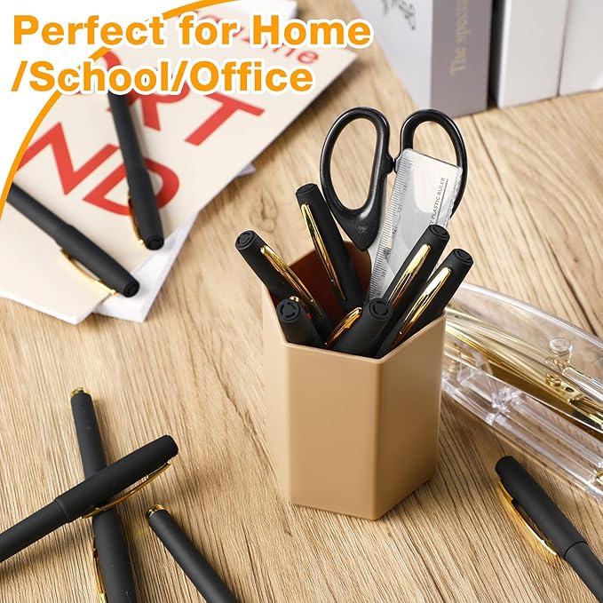 Outus 200 Pcs Black Gel Ink Pens Rollerball Pens Bulk 0.5mm Black Pen Bulk Ultra Fine Point Roller Ball Pens Gel Pens for Office, School, Writing, Taking Notes, Sketching