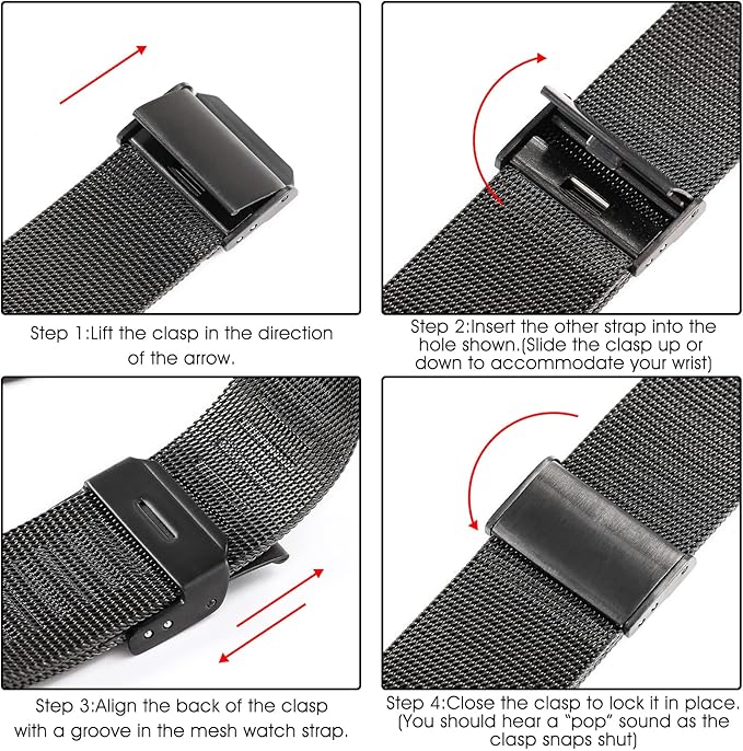 BUREI Men Watches Brown Leather Fashion Minimalist Wrist Watch Simple Ultra Thin Waterproof Quartz Watches All Black Stainless Steel Mesh Band,Gift for Men Women