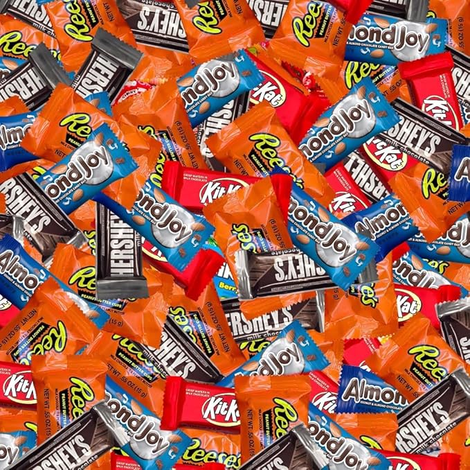 Chocolate Candy Variety Pack – 2 LB Snack Size Mix – Mini Bars, Peanut Butter Cups, Almond & Wafer Chocolates – Individually Wrapped Bulk Party Candy – Approx. 90 Count