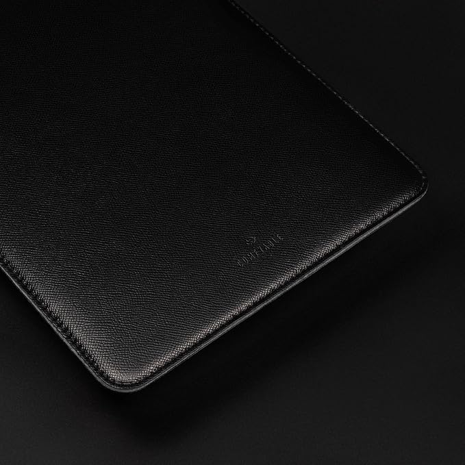 Comfyable Laptop Sleeve 15 Inch Precisely Compatible with MacBook Air 15" M4 2025 A3241 & M3 2024 A3114 & M2 2023 A2941, Faux Leather Cover Case, Black