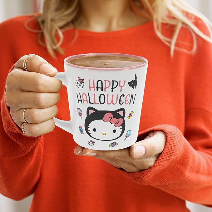 Silver Buffalo Sanrio Hello Kitty Halloween Ceramic Mug, 17.5 Ounces
