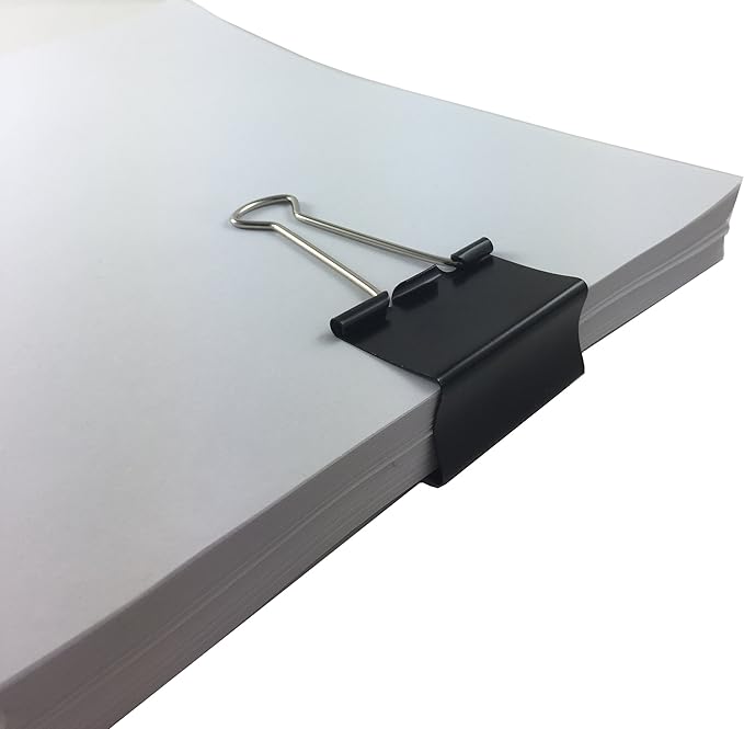 Clipco Binder Clips Large 1.5-Inch Black (48-Pack)