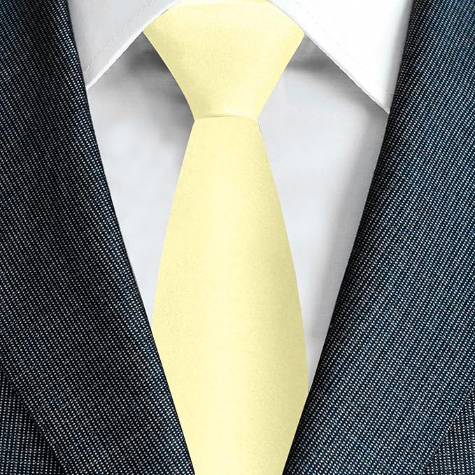 Men's Ties Solid Pure Color 3.15" (8CM) Necktie Plain Formal Business Wedding Black Ties For Men