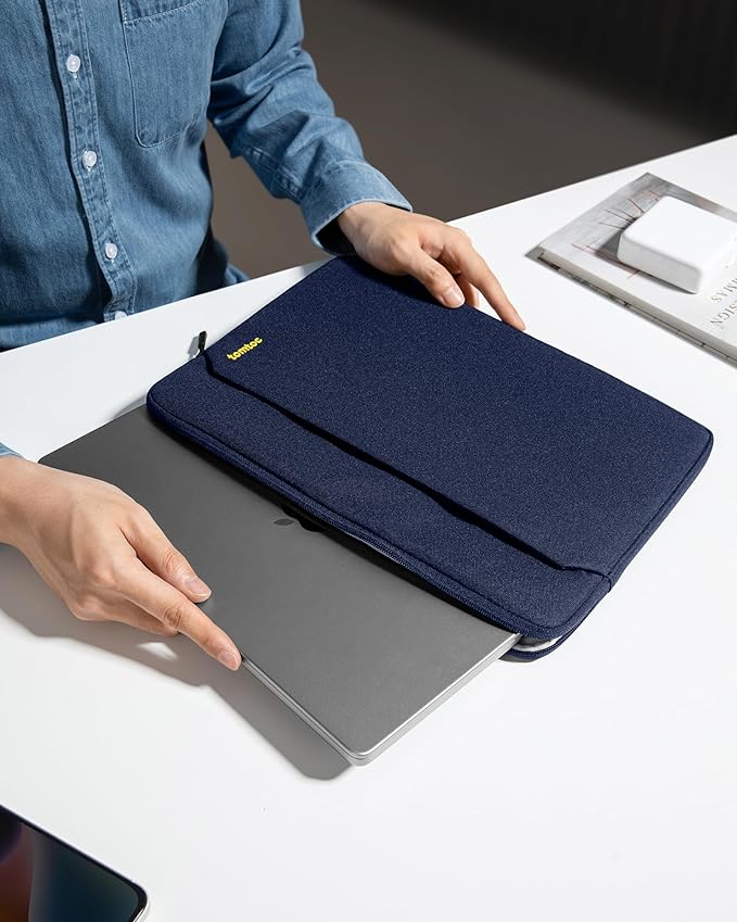 tomtoc Slim Laptop Sleeve for 16-inch MacBook Pro M4/M3/M2/M1 Pro/Max 2024-2019, XPS 15 Surface Book 3 The New Blade 16, Recycled Water-Resistant Protective Laptop Case Bag