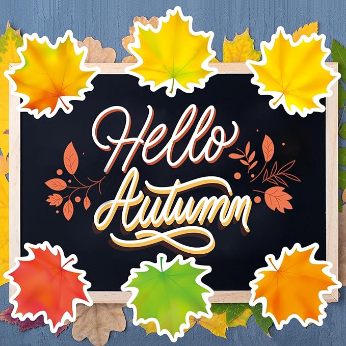 30 Pack 600 Sheets Fall Maple Leaf Sticky Notes Thanksgiving Sticky Notes Notepad for Classroom Fall Party Favors Fall Thanksgiving Gifts