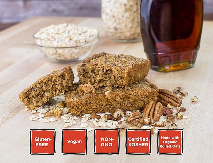 Bobo's Maple Pecan Oat Bars, Gluten Free, Non-GMO, Whole Grain Oats, Pack of 12 | Snack Bars | On-the-Go | Made with Simple Ingredients