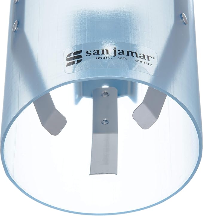San Jamar Medium Pull-Type Cup Dispenser 4-10 Oz. Cups with Flip Cap for Restaurants, Home, And Office, Plastic, 16 Inches, Frosted Blue