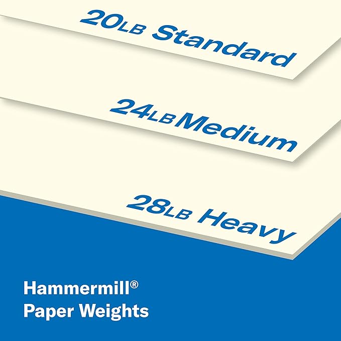 Hammermill Colored Paper, 20 lb Cream Printer Paper, 11 x 17-1 Ream (500 Sheets) - Made in the USA, Pastel Paper, 168050R