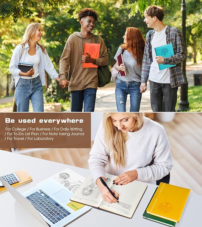 Lined Journal Notebook for Women Men,256 Pages A4 Large Hardcover Leather Journals for Writing,Travel,Business,Work,School,College Ruled Notebooks for Note Taking,Diary Notepad 8.6"×11"(Purple)