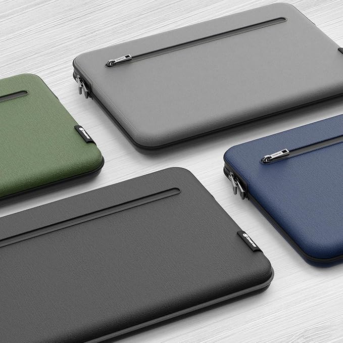 Smatree SlimPro Laptop Sleeve Case for 14 inch DELL Latitude 7430 Laptop or 2-in-1, for 14 inch DELL Latitude 5450/5440/5431/5430, Case with Pocket, Patented Super-Corner Design, Light Grey (S420LG)