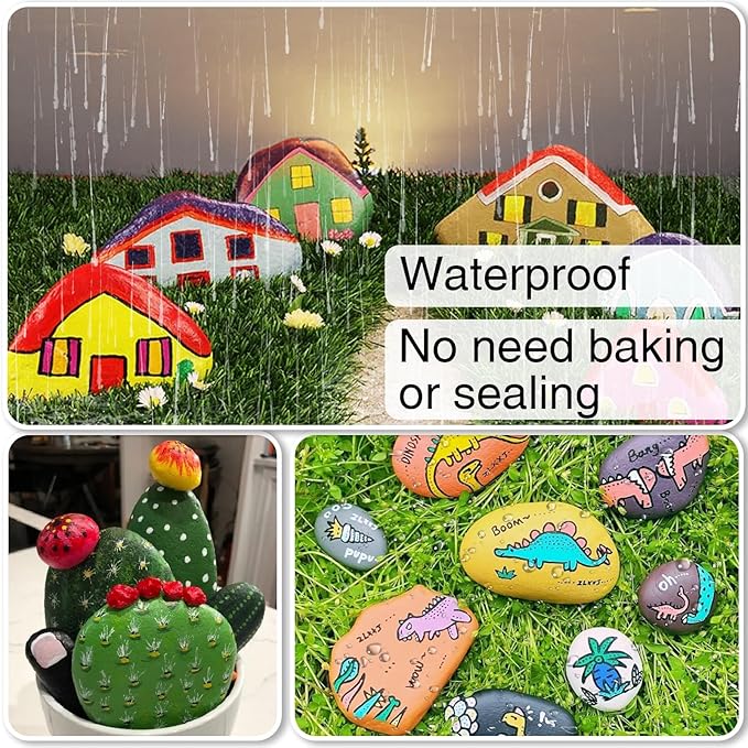 Paint Pens Paint Markers Red - 12 Pack Permanent Markers Oil Based for Metal Wood, Pens for Metal, Car Tyre,Plastic, Ceramic, Plastic, Canvas, Rock Painting, Glass, Craft Supplies