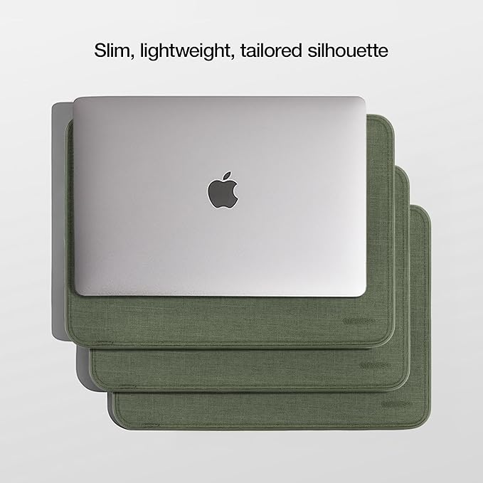 Incase ICON Sleeve with Woolenex - MacBook Pro 14 inch Case - 2024, 2023, 2022, 2021, M4, M3, M2, M1 - Fitted MacBook Case, Laptop Sleeve, Hard Cover, Durable, Lightweight - Huntmaster Green