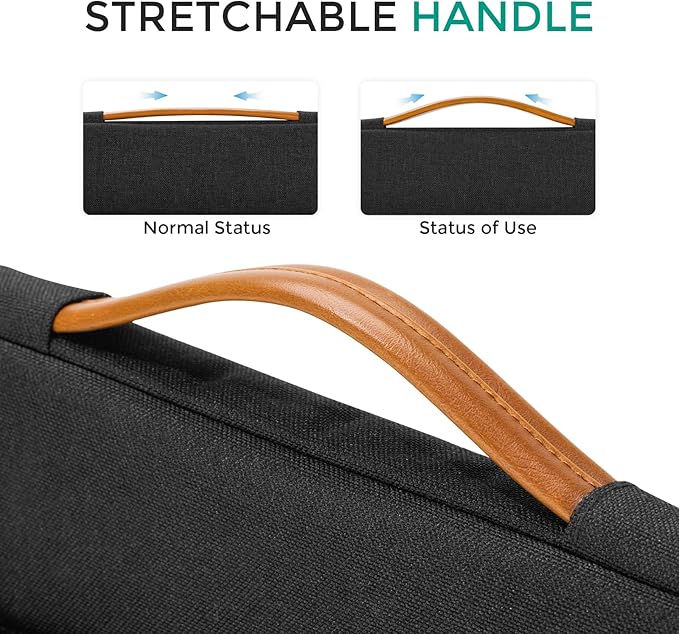 DOMISO 15.6 inch Laptop Case Sleeve Protective Cover Compatible with 16 inch MacBook Pro M4 M3 M2/Pro Max,15.6-16 inch HP Dell ASUS Lenovo Chromebook,Waterproof Computer Cases Bag with Handle,Black