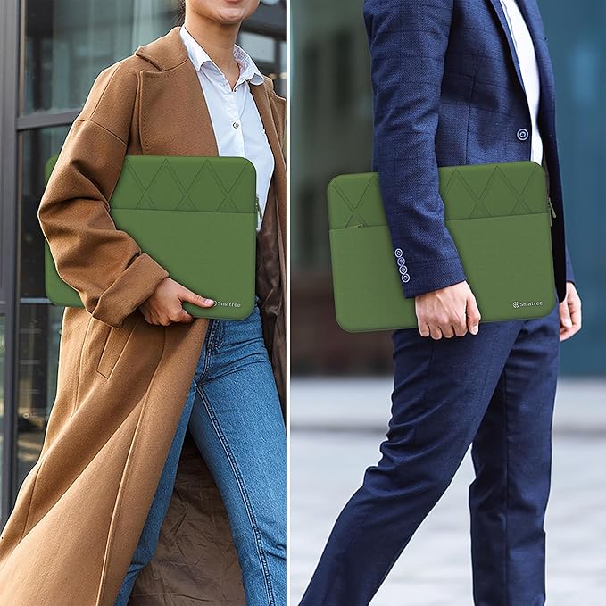 Smatree Laptop Sleeve for 14 inch Acer TravelMate Spin P4 TMP414RN 2-in-1, Acer TravelMate P6 TMP614/P4 TMP414, for 14.5 inch Acer Swift X 14, Acer Protective Laptop Case with Pocket, Green (E415G)
