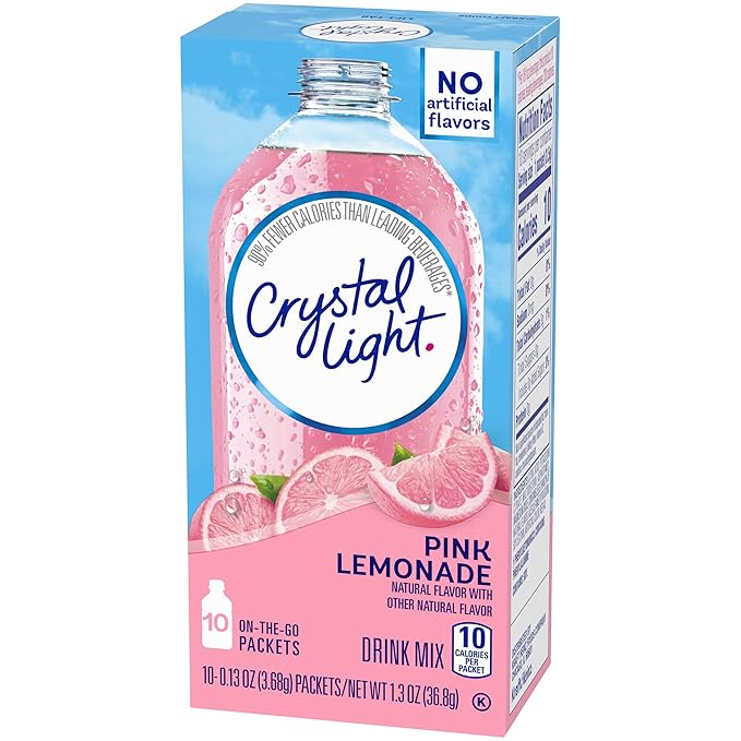 Crystal Light Pink Lemonade Drink Mix (30 Packets, 3 Boxes of 10)