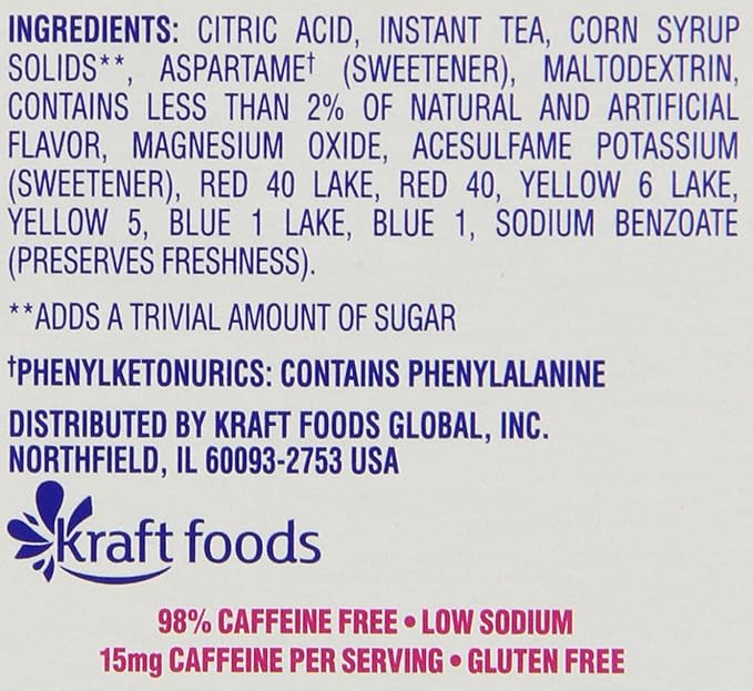 Crystal Light On the Go Single Serve Sugar-Free Peach Tea Mix, 2.7 oz. Packets (120 Count, 4 Packs of 30)