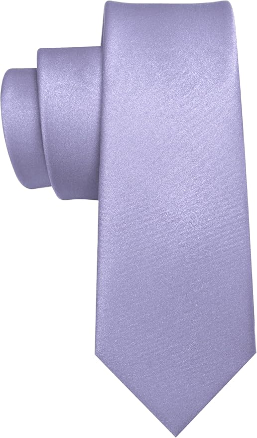 RBOCOTT 2.4“ Solid Color Skinny Tie Business Wedding Necktie for Men(6cm)