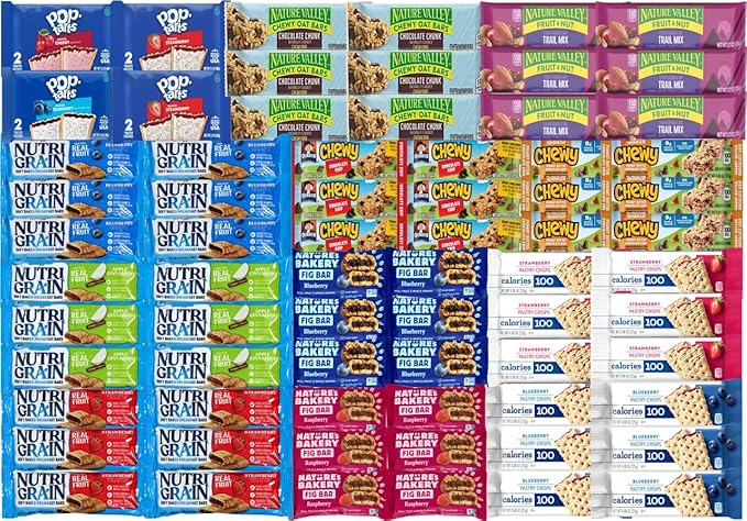 Niro Gift Basket Assortment | Healthy Snack And Fruit Bars Variety Pack | 6 Of Each Flavor, 12 Flavors | 70 Single Wrapped Bars Total