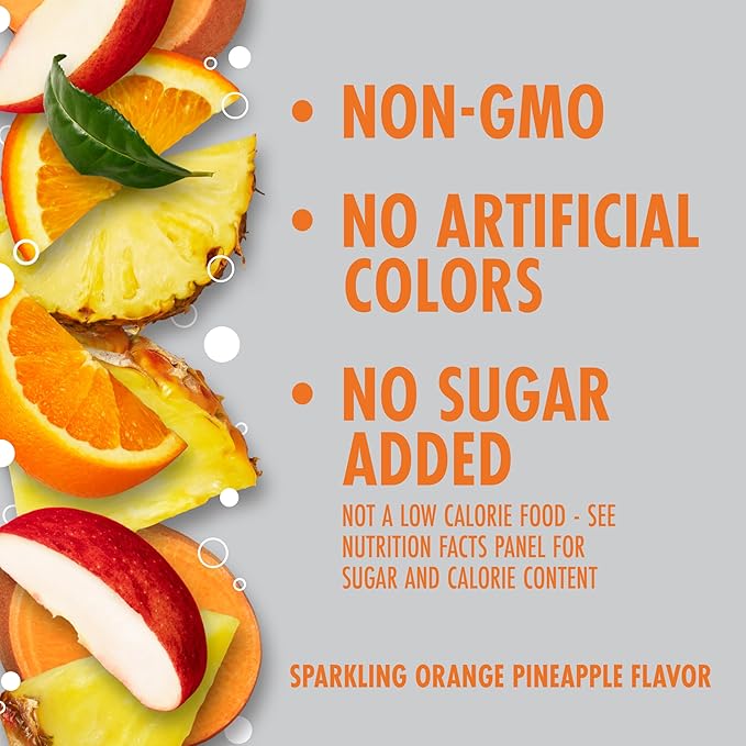 V8 +Energy Sparkling Orange Pineapple Juice Energy Drink, 11.5 fl oz Can (4 Pack)