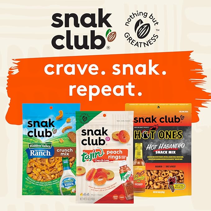 Snak Club Energizer Trail Mix with Roasted Salted Peanuts, Raisins, Chocolatey Candies, Roasted Almonds, Gluten-Free and Kosher Snack, 16 oz Resealable Bag