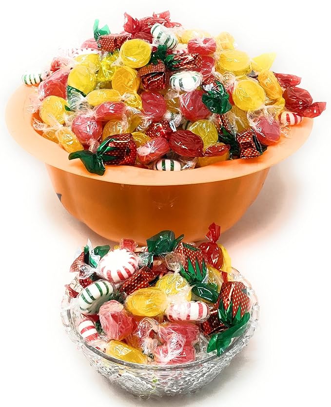 Holiday American Favorites Sweets Party Mix Individually Wrapped Hard Candies Bulk Assortment 7 Flavor Variety Pack 6 Lb 450+pcs (96 Oz)