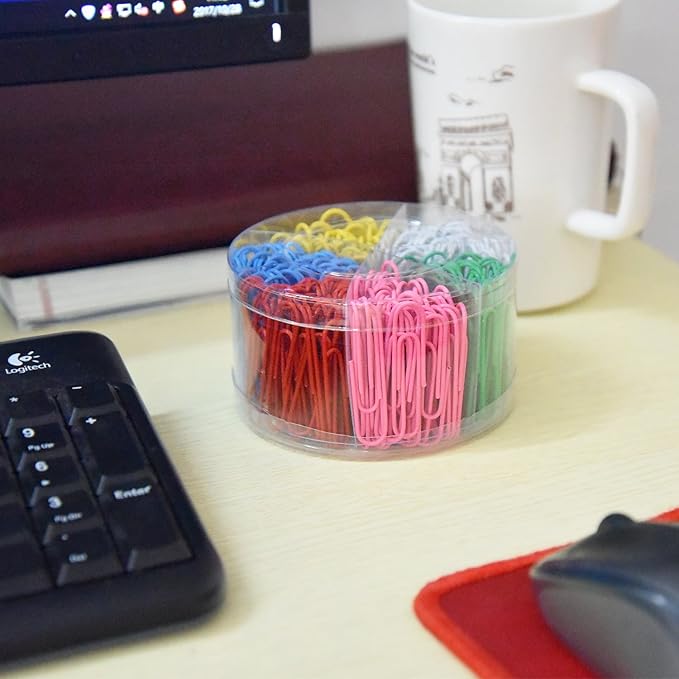 300 Pieces Large Colorful Paper Clips, 2 Inch