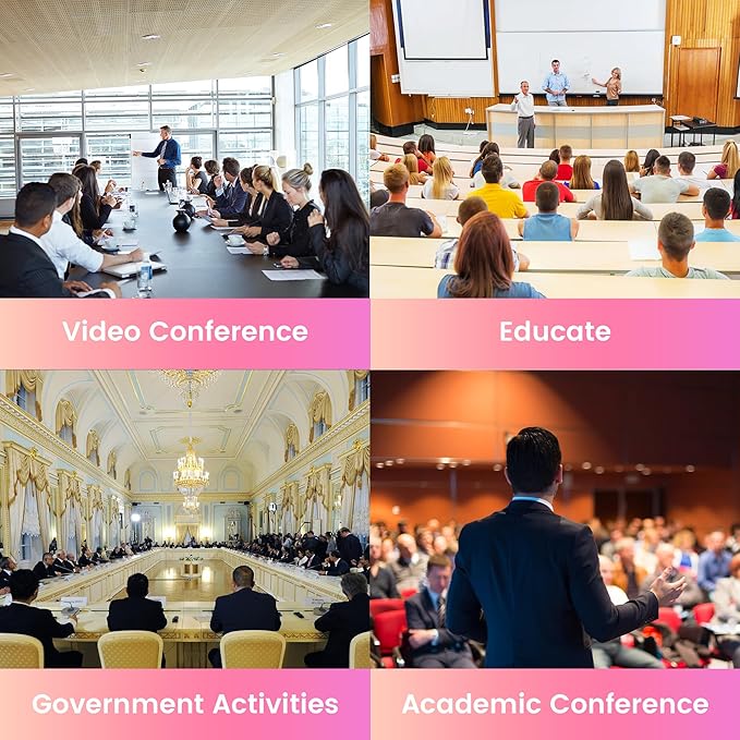 All-in-One PTZ 4K Video Conference Room Camera System with Bluetooth Speakerphone 2 Expansion mics 12X Optical Zoom HDMI Wide View Angle Lens Works with Zoom Webex for Large Meeting Room