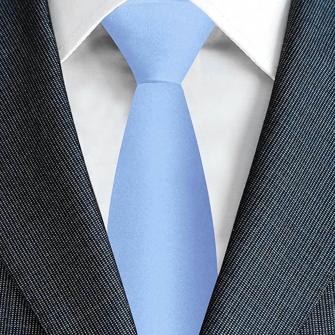 Men's Ties Solid Pure Color 3.15" (8CM) Necktie Plain Formal Business Wedding Black Ties For Men