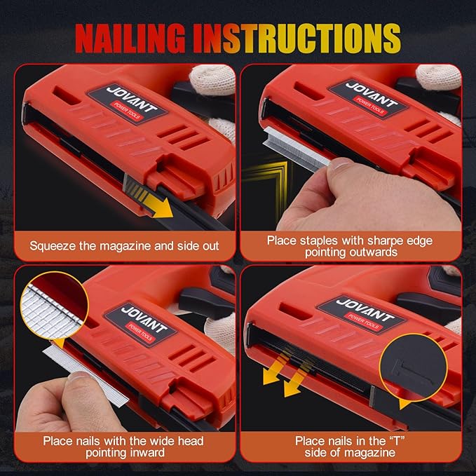 Brad Nails (3/8"), Galvanized 3250 Counts for Jovant 4V Nail Gun (one Kinds of Package Box)