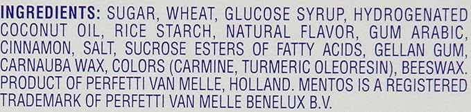 Mentos Holiday Chewy Candy Mint Roll, Cinnamon, Candy for Christmas Stocking Stuffers for Adults & Kids, Party, Non-Melting, 14 Count (Pack of 15)