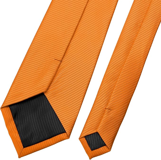 KOOELLE Men's Ties Solid Pure Color Plain Neckties Formal Black Ties For Men