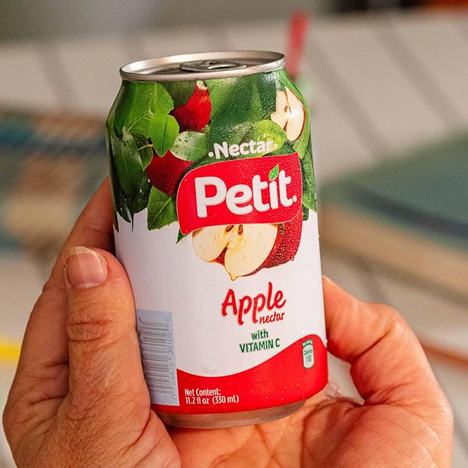Petit Apple Nectar, 330 ml Cans (Pack of 24) โ Refreshing Fruit Juice Beverage