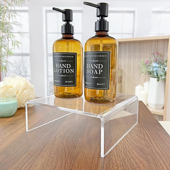 Plymor Clear Acrylic Short Square Display Riser, 3" H x 8" W x 8" D (1/4" thick)