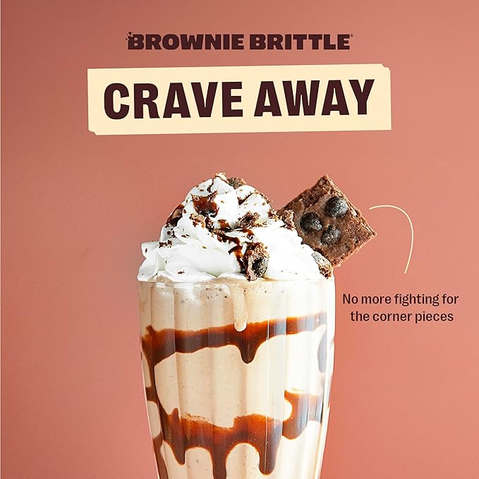 Brownie Brittle – Salted Caramel Thin and Crispy Sweet Snacks (Pack of 1, 14 oz), Rich Gourmet Brownie Bites Dessert