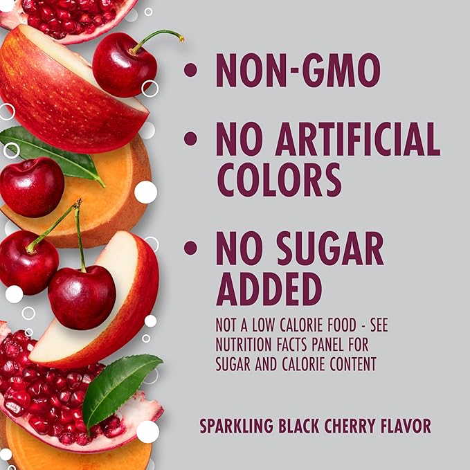 V8 SPARKLING +ENERGY Black Cherry Energy Drink, 11.5 fl oz Can (Pack of 4)