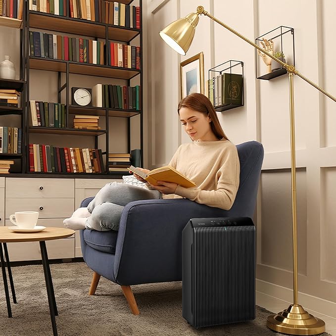WINIX 5510 Air Purifier (New Generation of 5500-2 with App Support) for Home Large Room Up to 1881 Ftยฒ in 1 Hr, True HEPA, High Deodorization Carbon Filter and Auto Mode, Captures Pet Allergies, Smoke