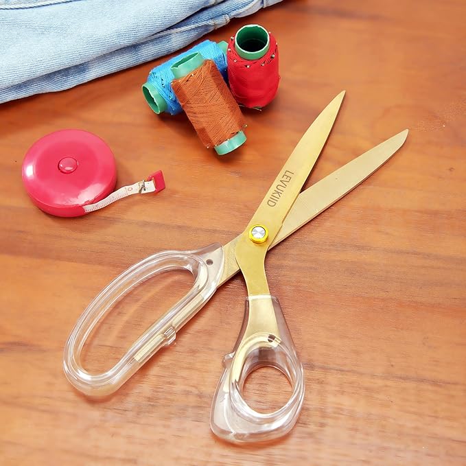 Craft Scissors - 9 Inch Comfortable Handle Scissors For Office for Adults cutting,Tailor's Shears - All-Purpose Fabric, Crafting & kitchenn