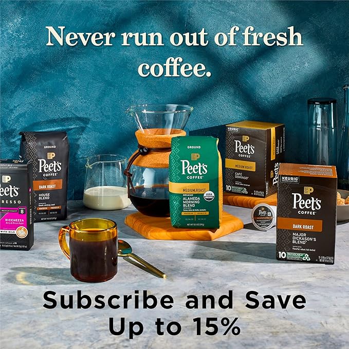 Peet's Coffee, Light Roast K-Cup Pods for Keurig Brewers - Luminosa Breakfast Blend 88 Count (4 Boxes of 22 K-Cup Pods)