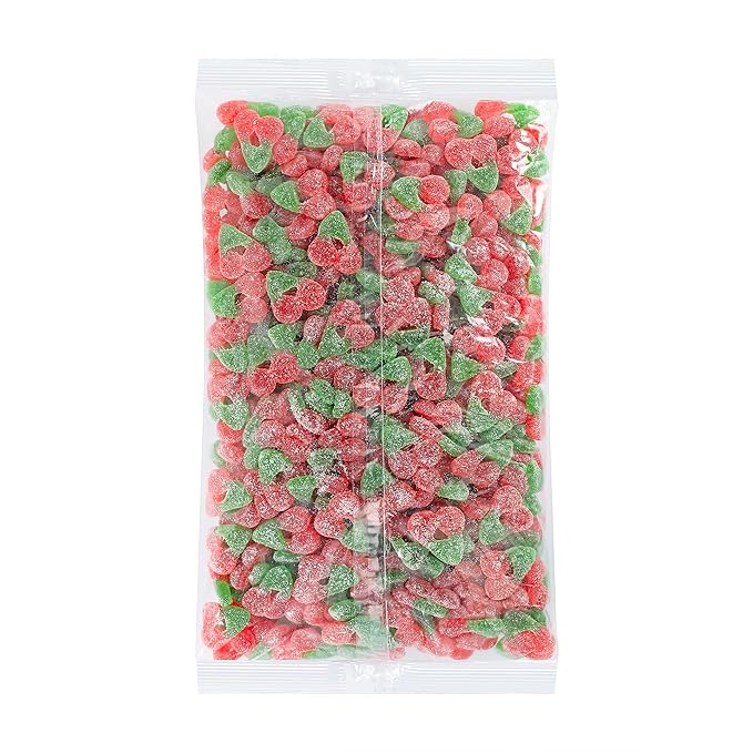 Kervan Candy Bebeto Sour Cherry – Fruity, Soft & Sour Gummy Candy Bulk for Kids, Gift Snacks and Parties – Sour Cherry Gummies Big Party Size Bag (5 lbs)