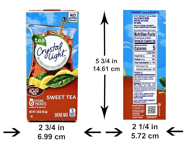 Crystal Light Sweet Tea, 12-Quart 1.56-Ounce Canister (Pack Of 4)