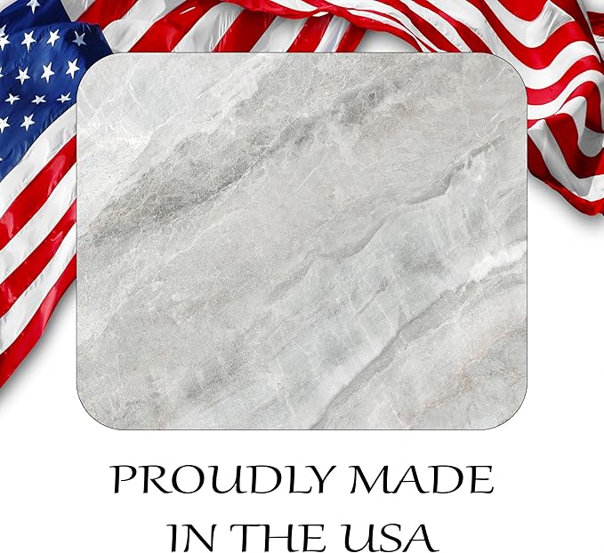 Gray Marble Agate Mouse Pad Mat Mousepad for Desk Computer Laptop PC Gaming Home or Office Gift Marbled Abstract (Gray MP25)