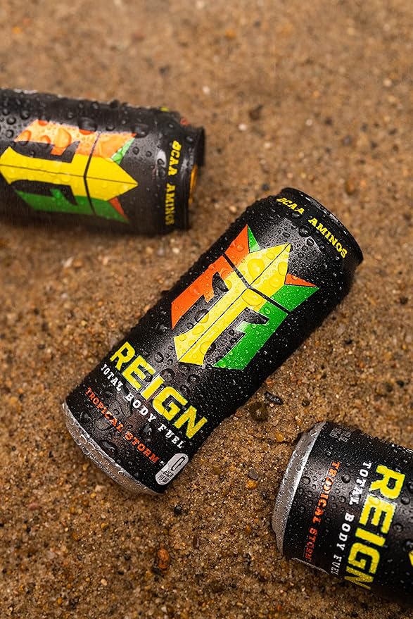 REIGN Total Body Fuel, Tropical Storm, Fitness & Performance Drink, 16 Fl Oz (Pack of 12)