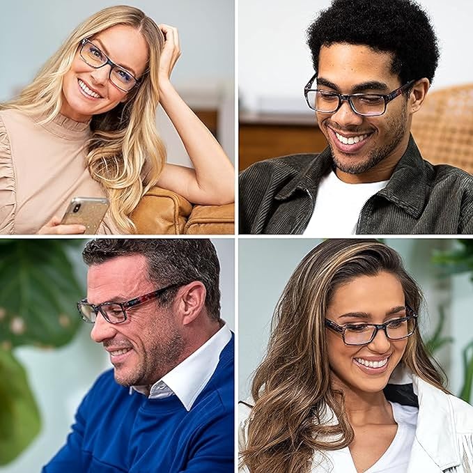 Readerest 2.5 Blue Light Reading Glasses - Lightweight Computer Glasses - Eye Strain, UV Glare Protection (Floral)