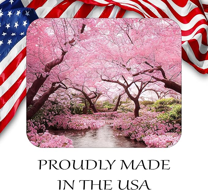 Spring Season Mouse Pad Mat Mousepad for Desk Computer Laptop PC Gaming Home or Office Gift (Cherry Blossom MP87)