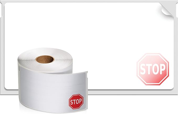 DYMO Authentic LW Name Badge Labels, 12 - Hour Expiration Notification Disks, White, 2 - 1/4" x 4", 1 Roll of 250 - for LabelWriter Label Printers | Laser Inkjet Printer Labels - TrueDesk