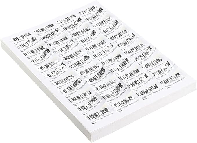 LabelMore 30 up Labels 1" X 2 - 5/8" Shipping Address FBA Label for Laser and Inkjet Printers (4000 Sheets / 120000 Labels) | Laser Inkjet Printer Labels - TrueDesk